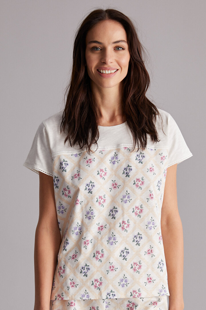 Sleek T-Shirt Pijama Üstü - 1