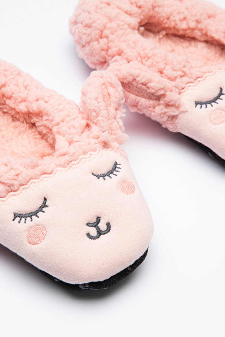 Powder Pink Girls Sheepy Liner Socks - 1