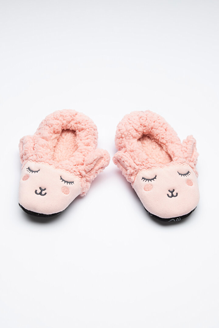 Powder Pink Girls Sheepy Liner Socks - 2