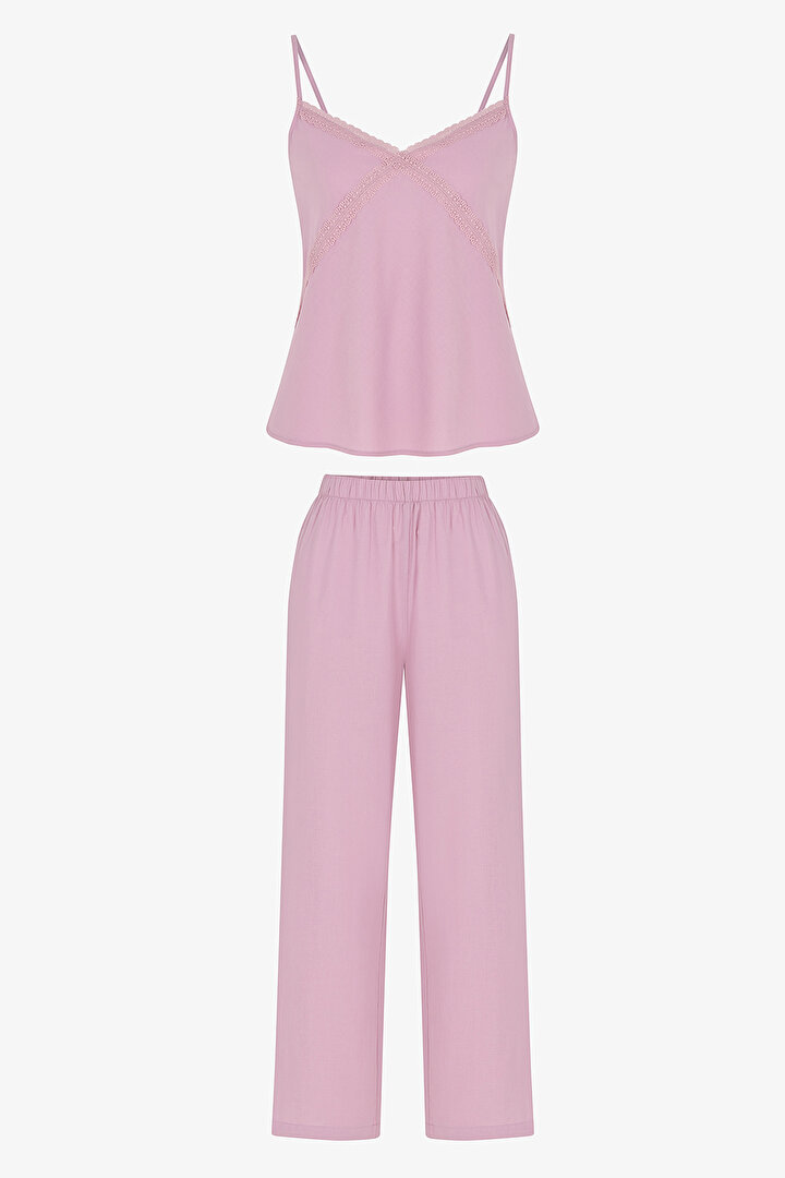 Pink Petal Pants Pajama Set - 1