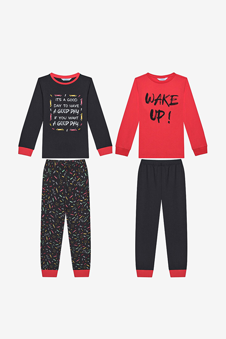 Boys Wake Up 2in1 Multi Colour PJ Set - 1