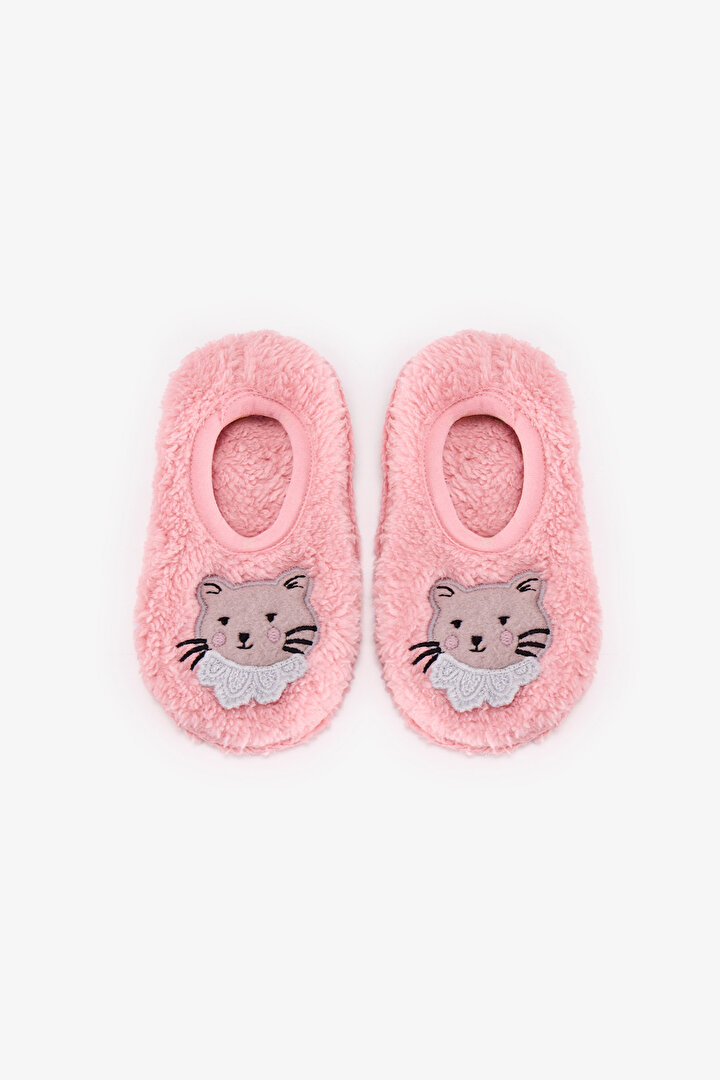 Kız Çocuk Pembe Kitty Kedi Desenli Çetik - 1