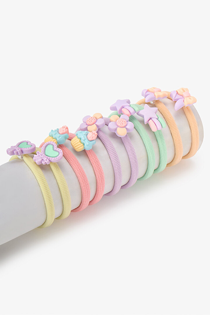 Girls' Elastic 10 Pack Hair Clip - 1