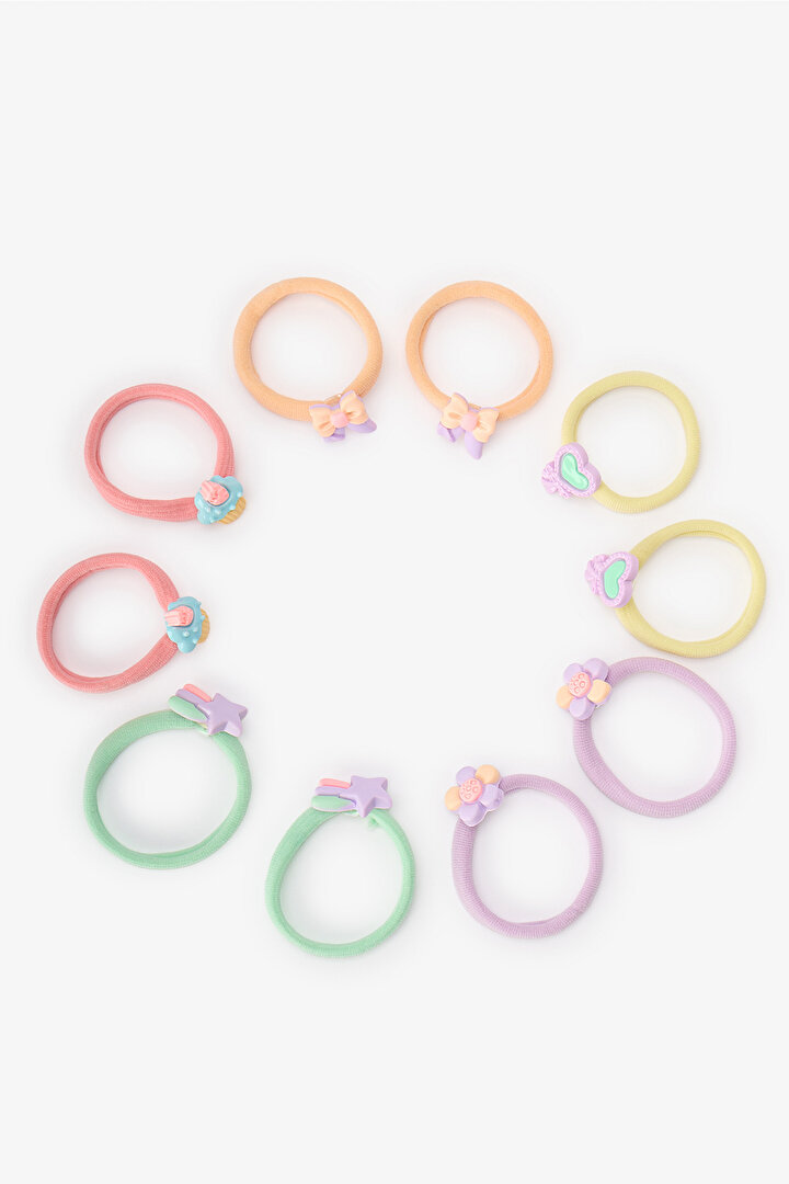 Girls' Elastic 10 Pack Hair Clip - 2