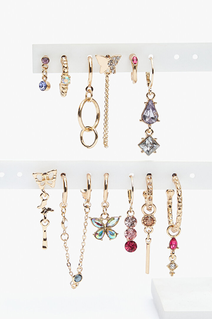 Eleanor Gold Color Earring Set - 1