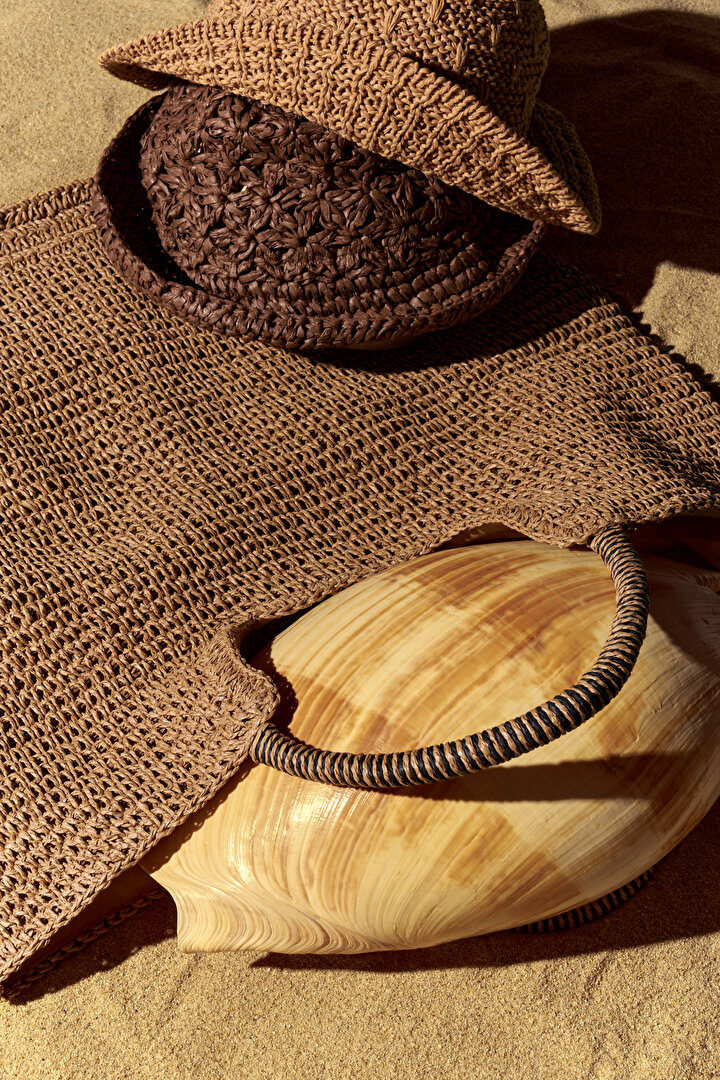 Koyu Kahverengi Sand Çanta - 1