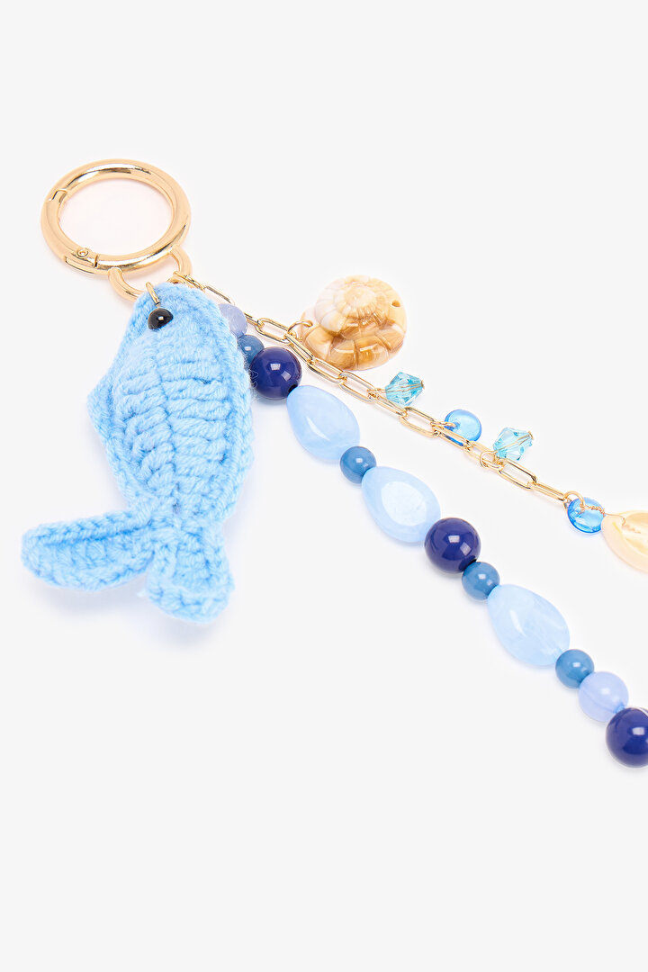 Blue Grey Sea Keychain - 2