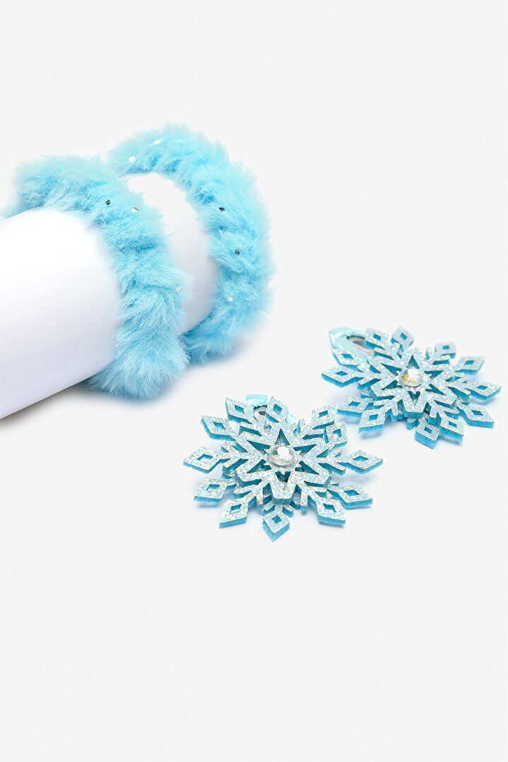 Girls Snow Light Blue Hair Clip - 2