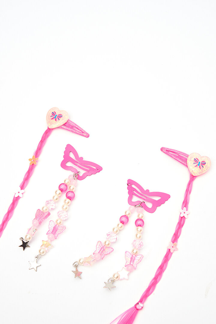 Girls Butterfly Pink Clip Set - 2