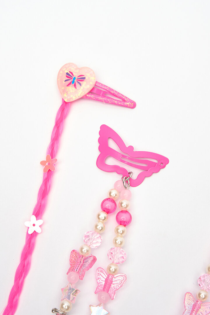 Girls Butterfly Pink Clip Set - 3