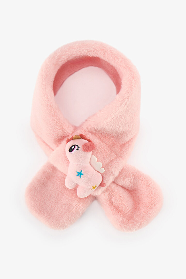 Girls' Pink Baby Unicorn Scarf - 1