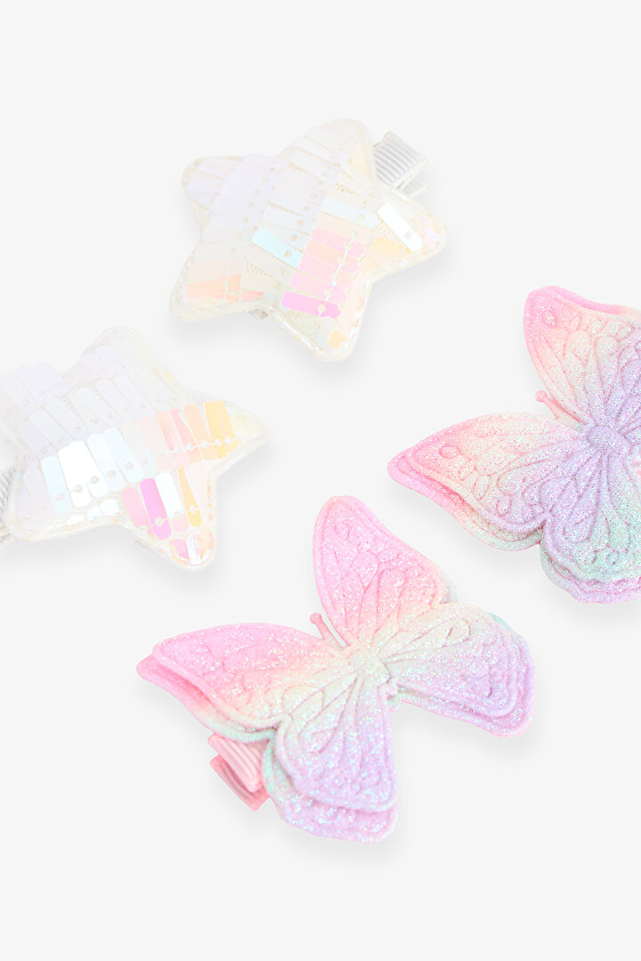Multicolor Girls Butterfly Hair Clip Set - 2