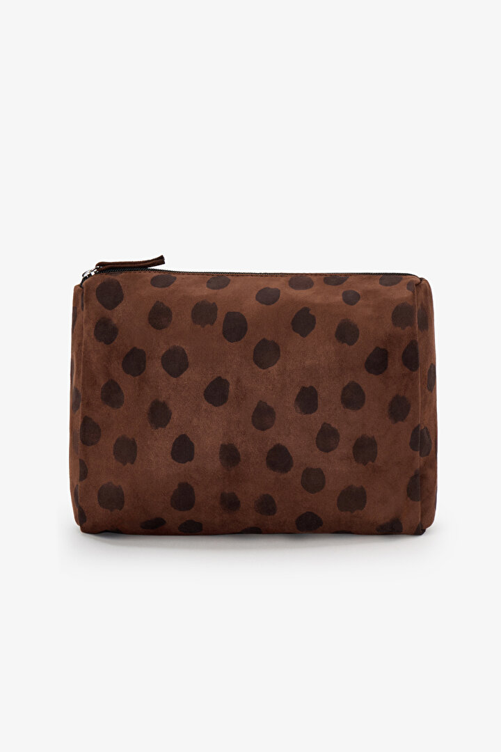 Brown Leopard Makeup Bag - 1