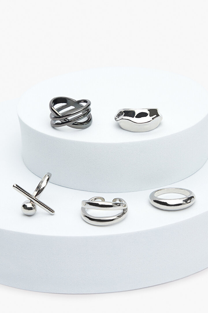 Karla Silver Color Ring Set - 1