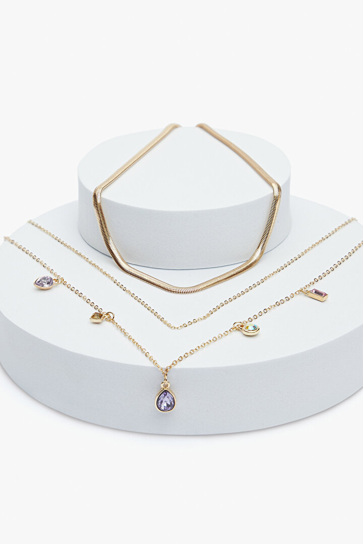 Nicole Gold Color Necklace - 1