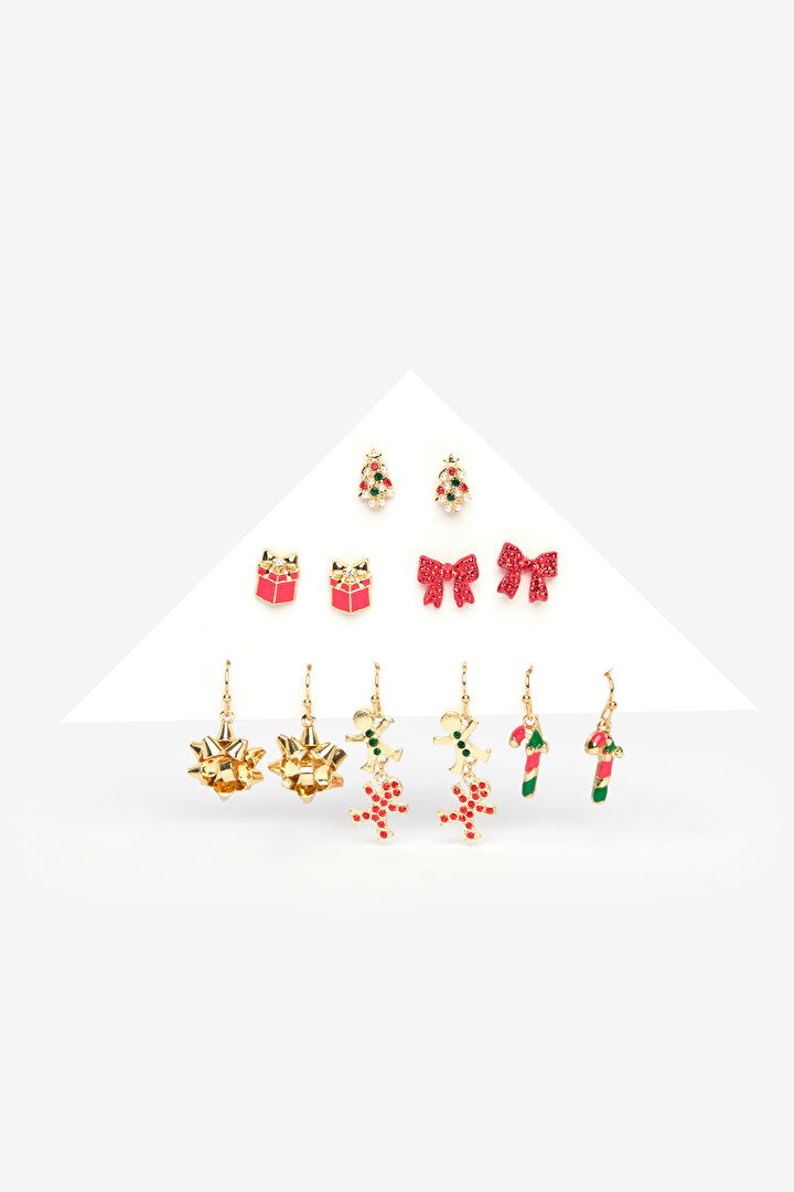 New Year Colourful Earring Set - 2