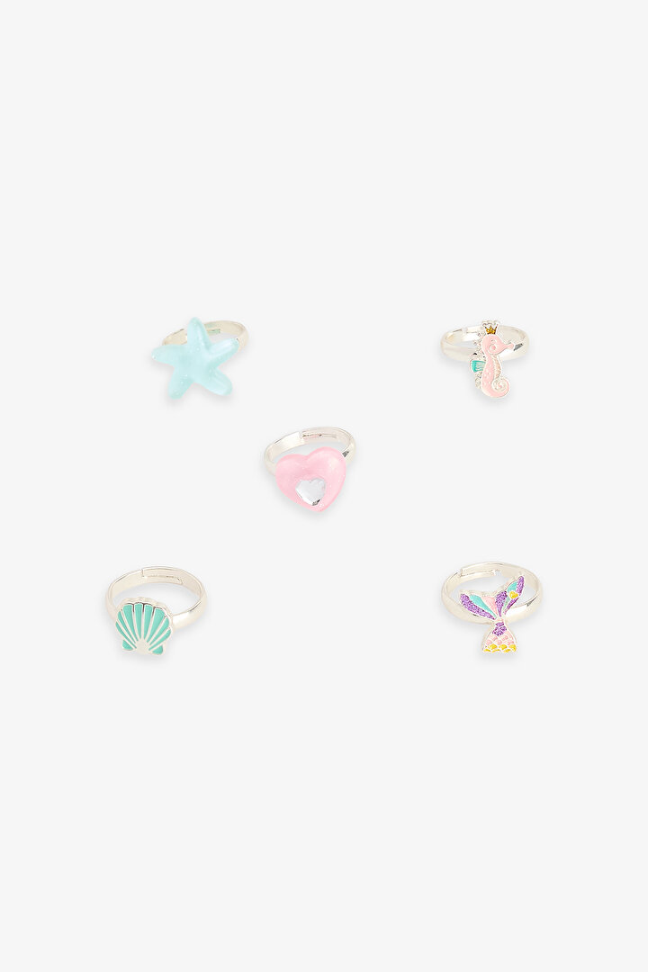 Renkli Kız Çocuk Princess Yüzük Seti - 1