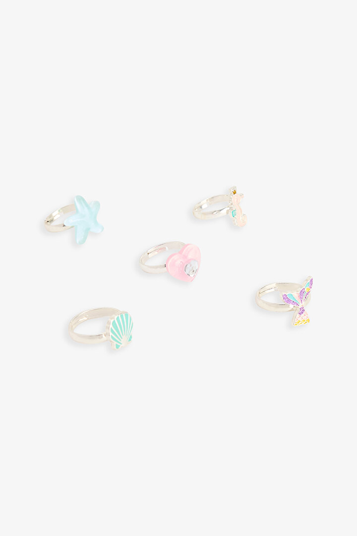 Renkli Kız Çocuk Princess Yüzük Seti - 2