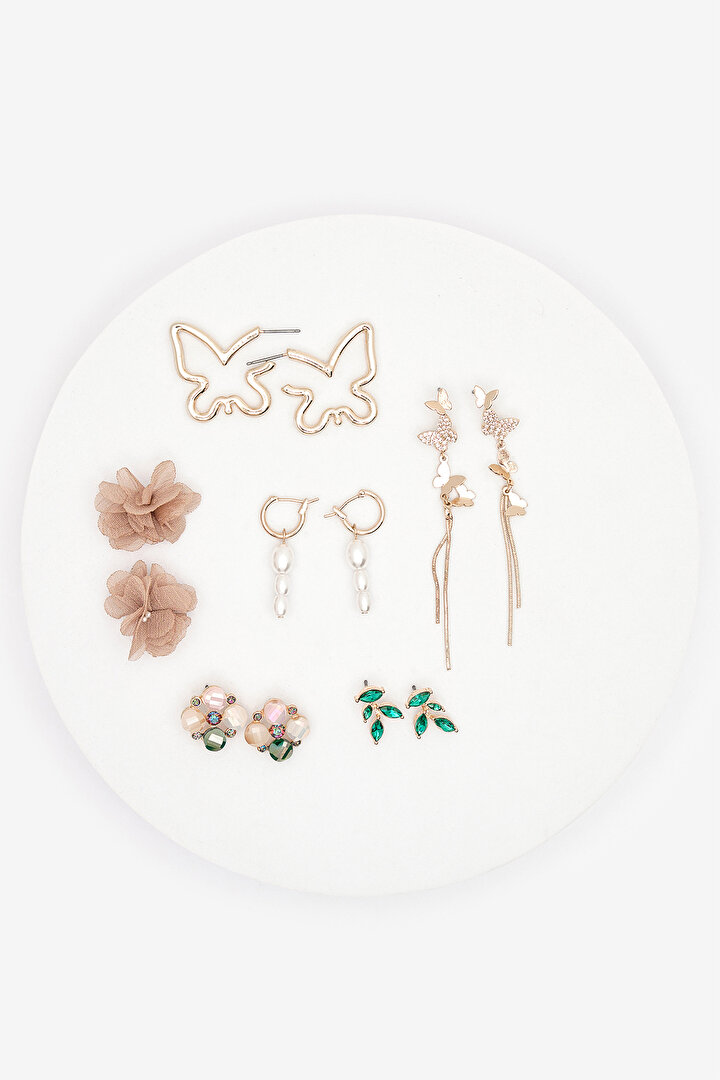 Flower Golden Earrings Set - 1