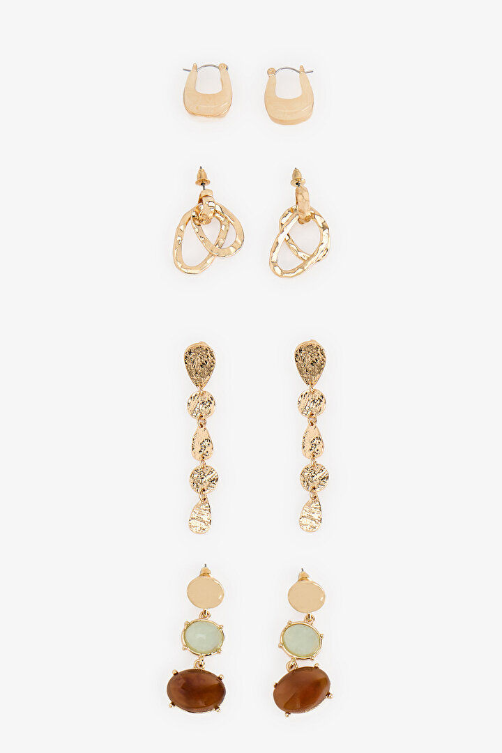 Gold Mia 4 Pack Earring Set - 1