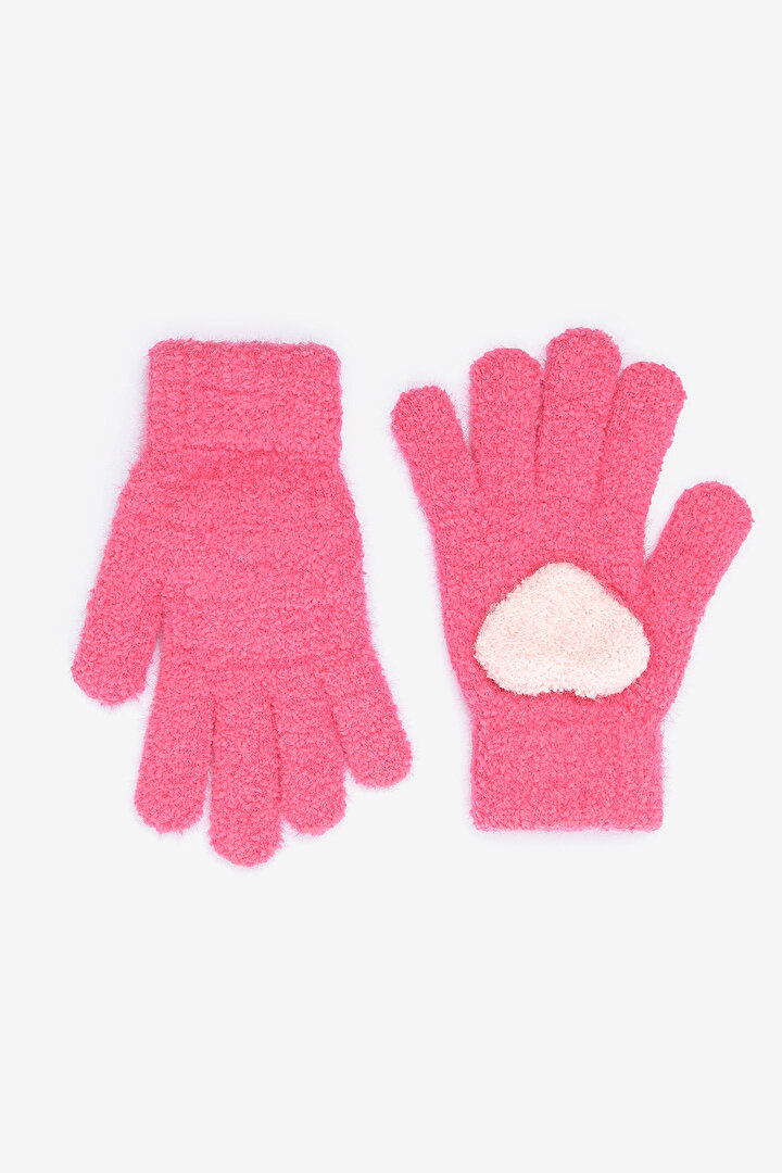 Girls Heart Gloves - 1