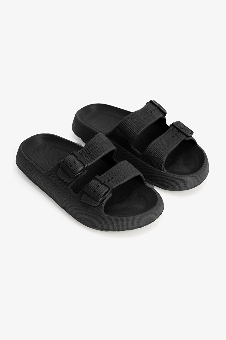 Black Brad Slippers - 1