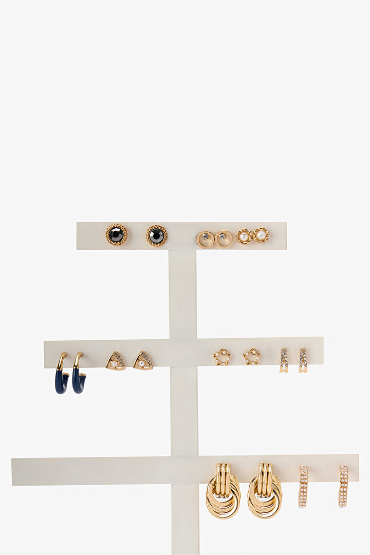 Gold Mara 10 Pack Earring Set - 1