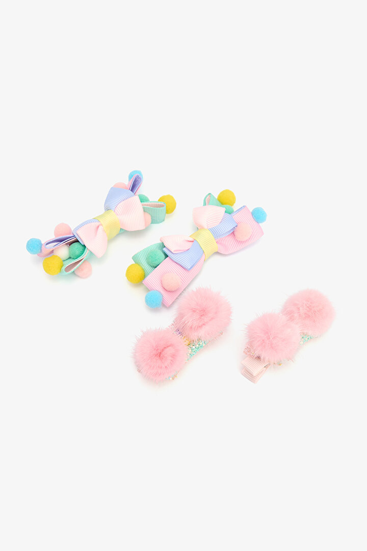 Colorful Girls Rainbow 4-Piece Hair Clip Set - 2