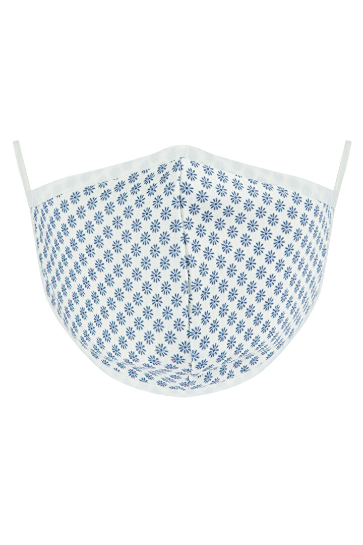 Unisex Flower Desenli Maske - 3