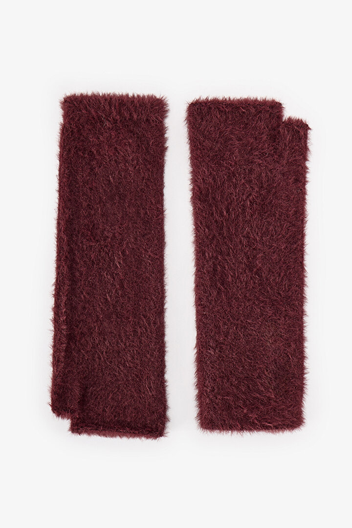 Burgundy Long Gloves - 1