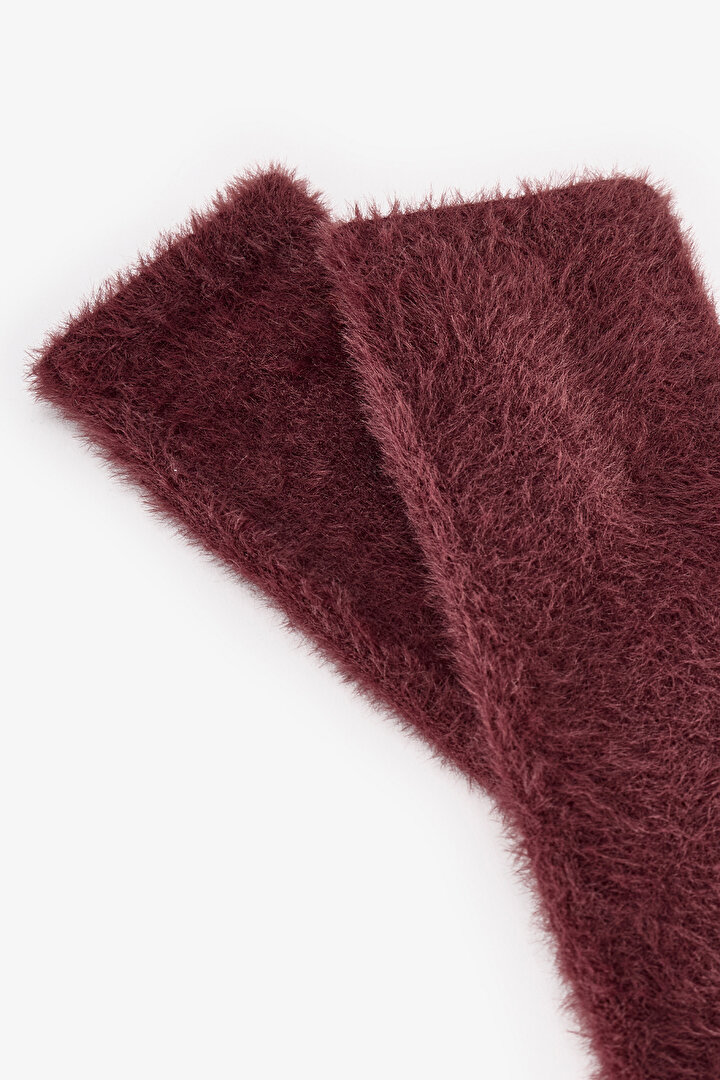 Burgundy Long Gloves - 2