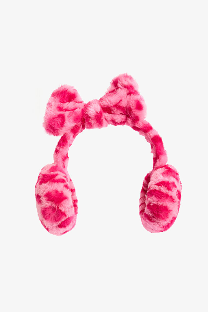 Kız Çocuk Leopar Desenli Fiyonk Detaylı Kulaklık - 1