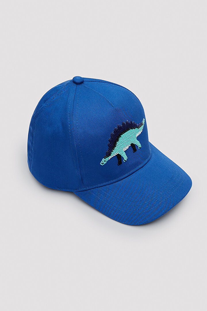 Erkek Çocuk Dinozor Kamuflaj Desenli Şapka - 1