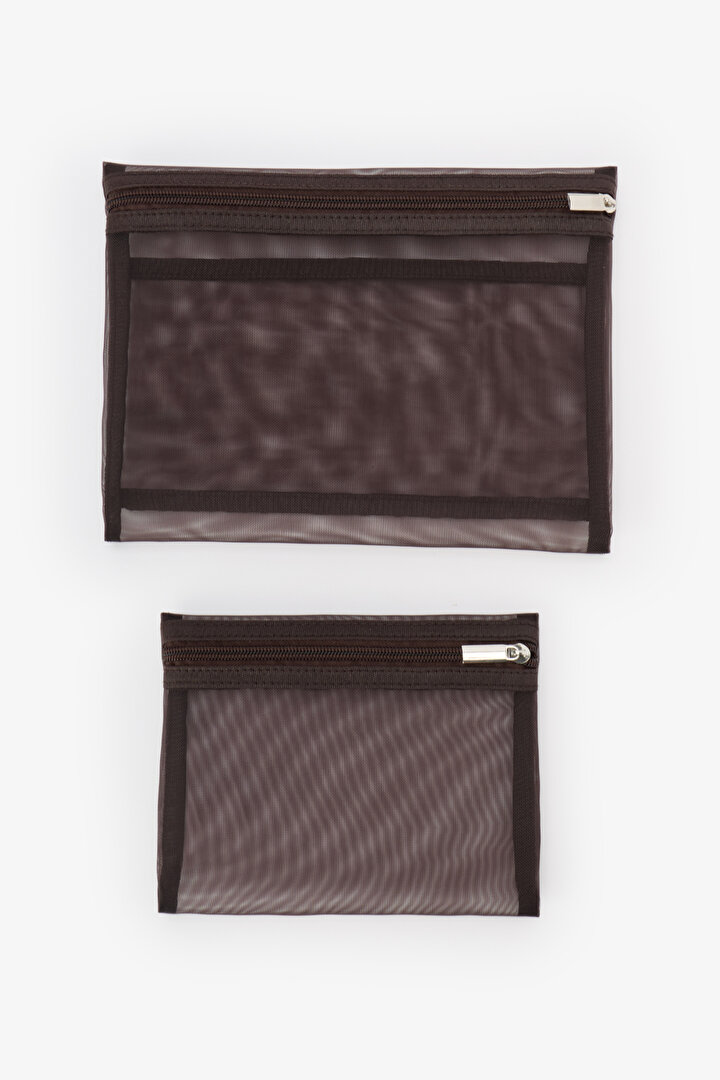 Brown Emma 2 Pack Makeup Bag - 1