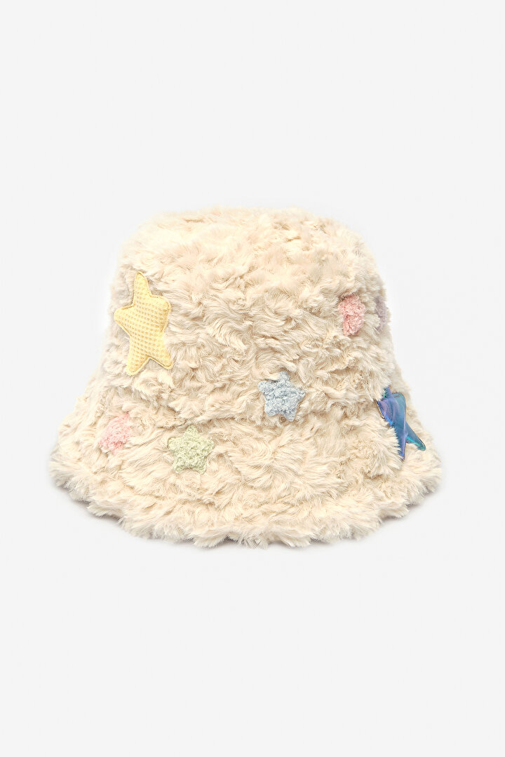 Girls Star Ecru Hat - 2