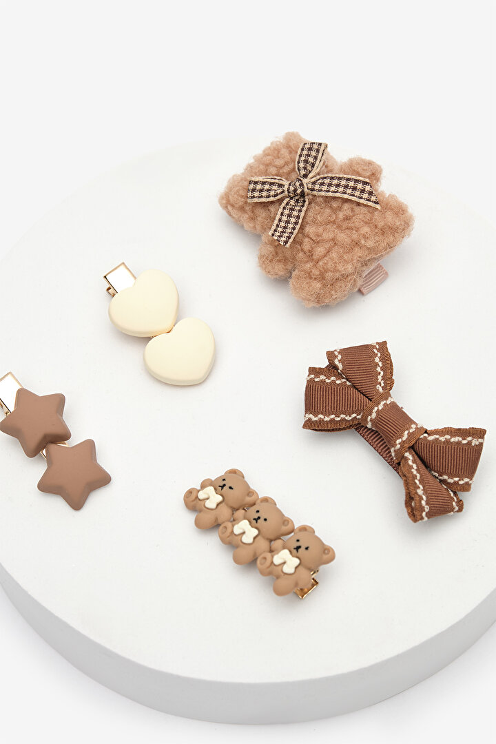 Kız Çocuk Bear Renkli Toka Seti - 3