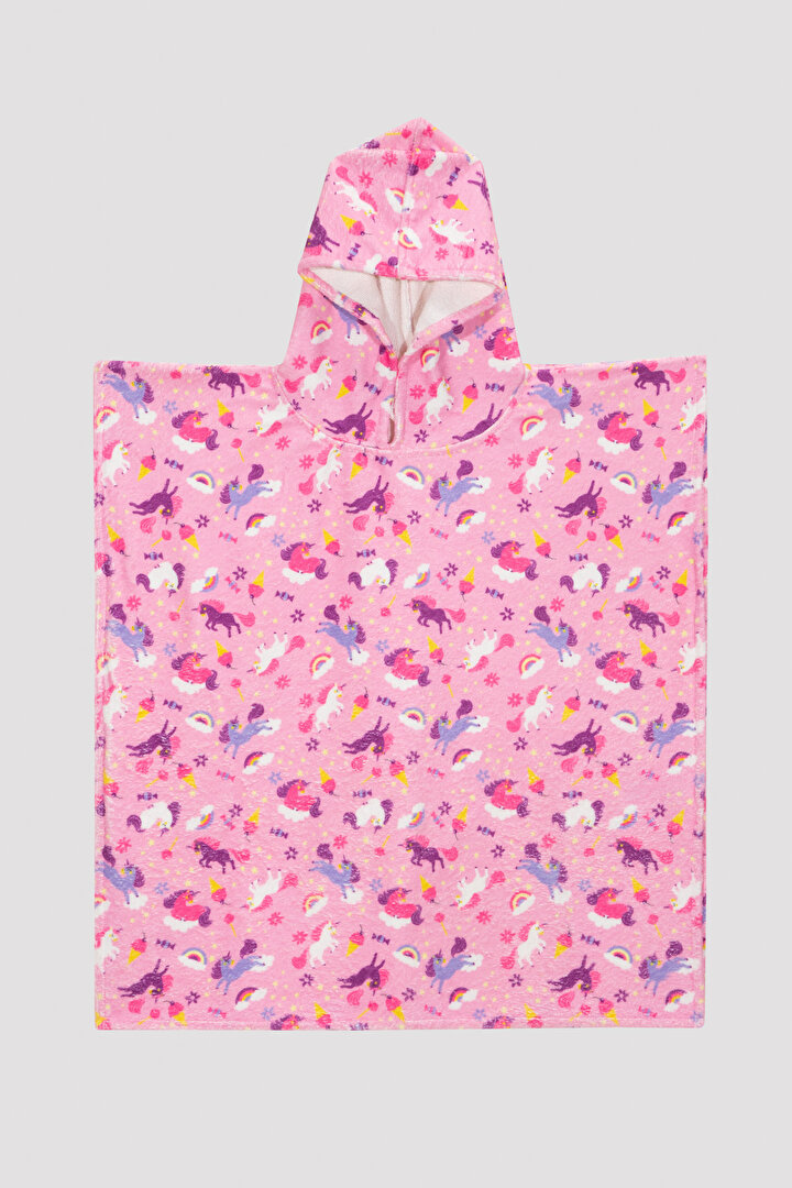 Girls Rainbow Pancho - 1