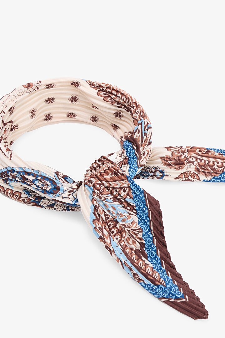 Yeşil Nadia Şal Desenli Bandana - 2