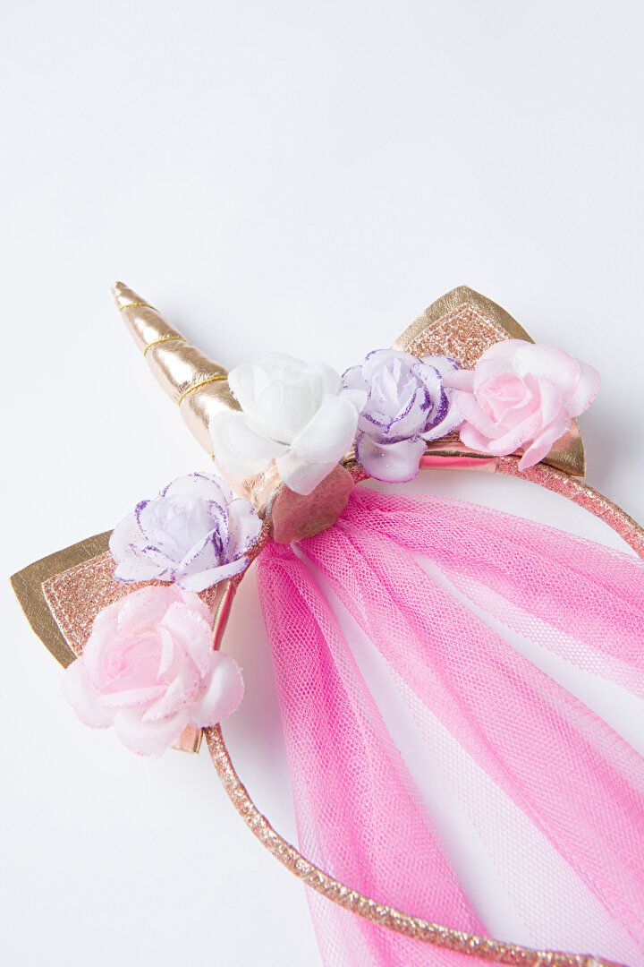 Kız Çocuk Floral Unicorn Taç - 1