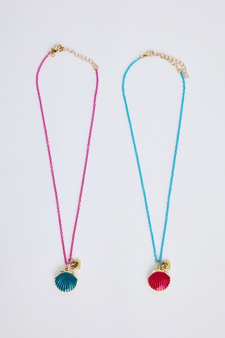 Girls Shell Colorful Necklace - 1