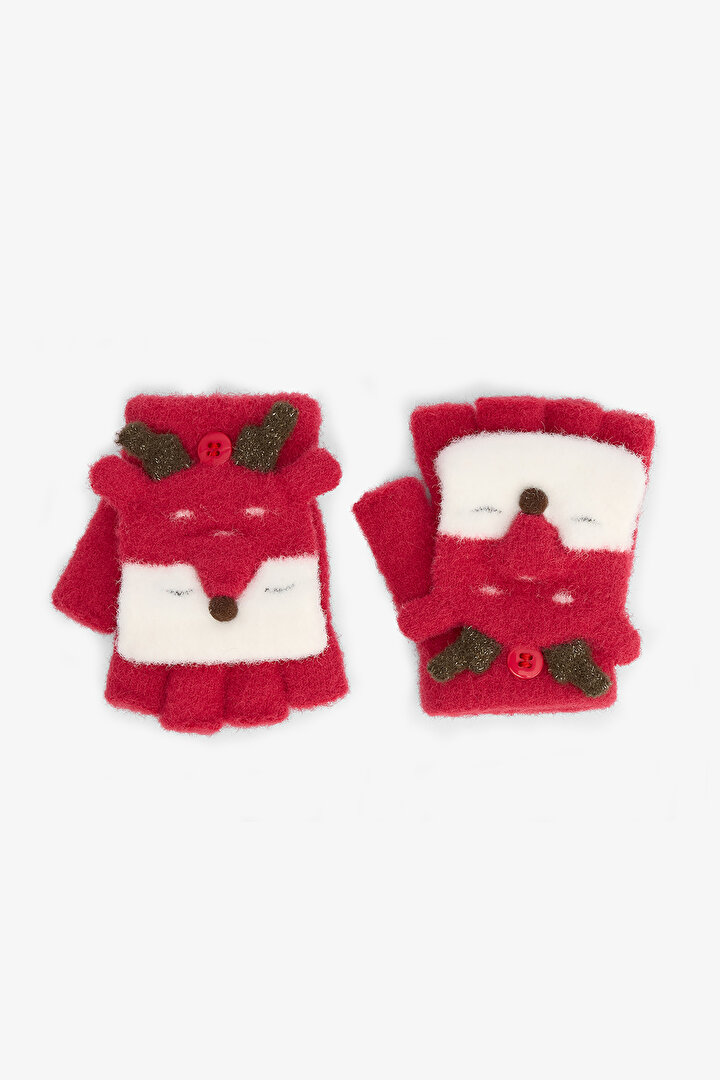 Red Boy's Deer Gloves - 1