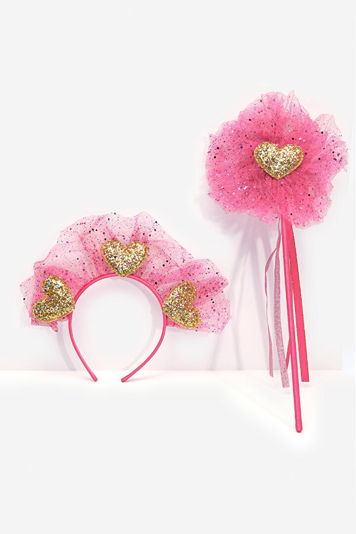 Girls Mega Star Pink Tiara - 1