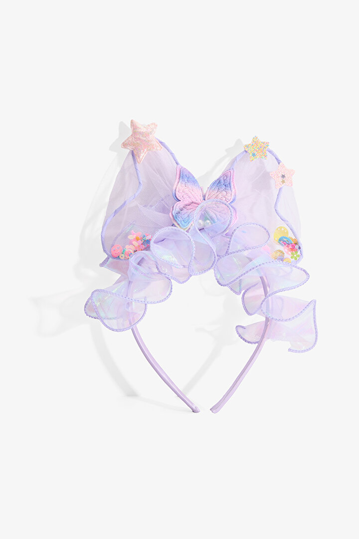 Lilac Purple Girls Shell Headband - 1