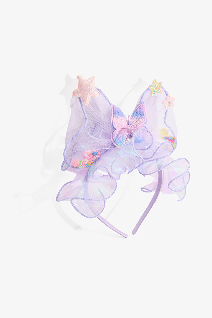 Lilac Purple Girls Shell Headband - 2