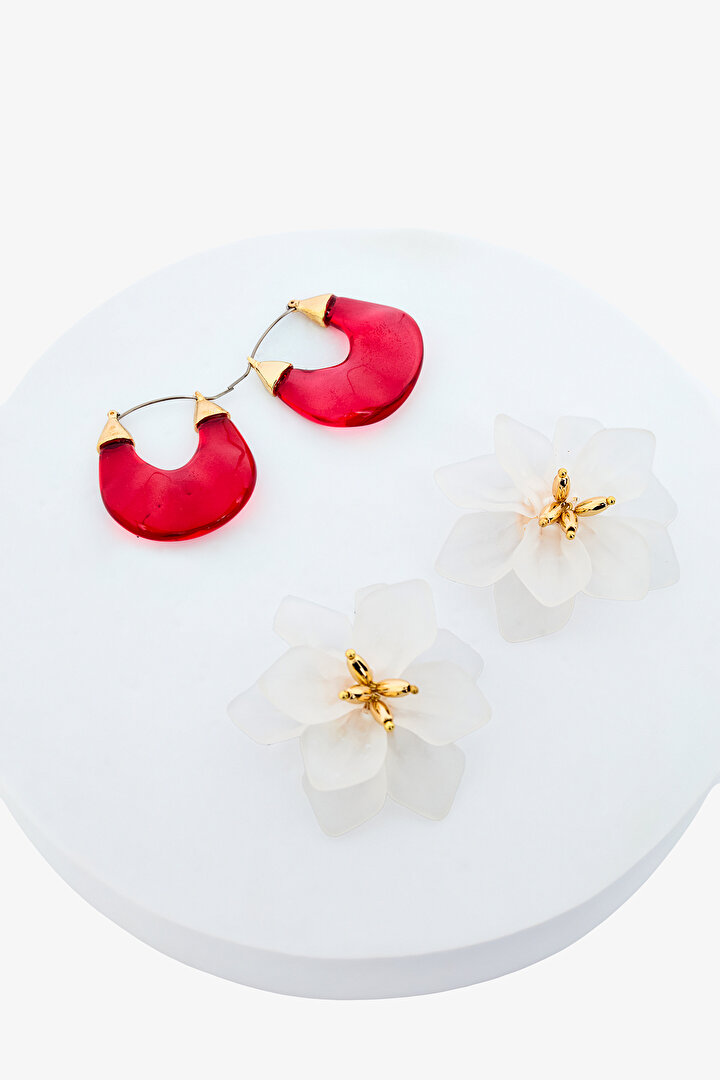 Floral Gold Earring Set - 2