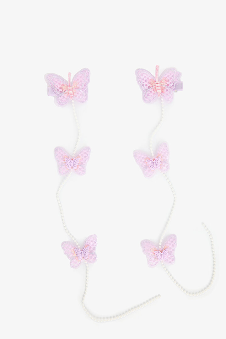 Girls Butterfly Lilac Hair Clip - 1