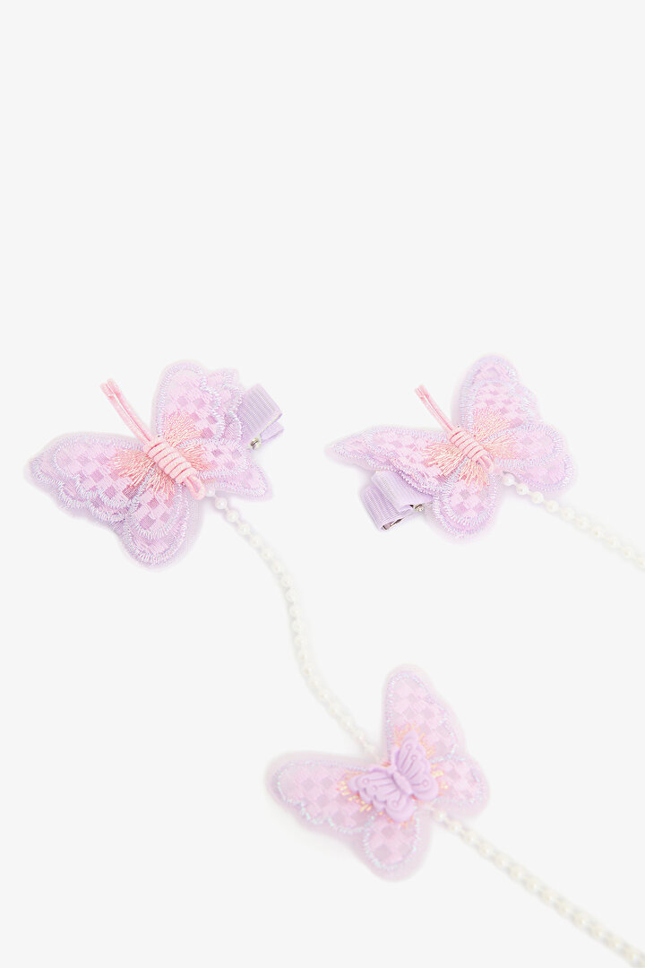 Girls Butterfly Lilac Hair Clip - 2