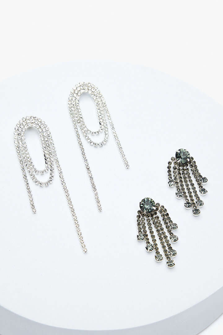 Mais Silver Color Earring Set - 1