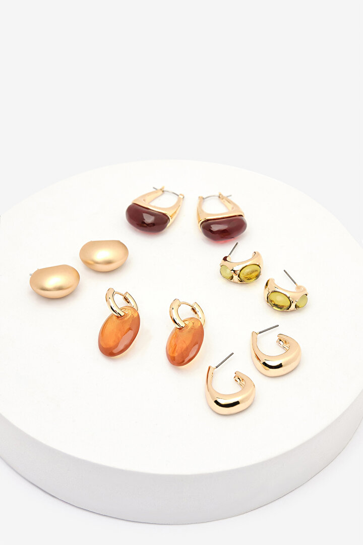 Nally Golden Earrings Set - 2