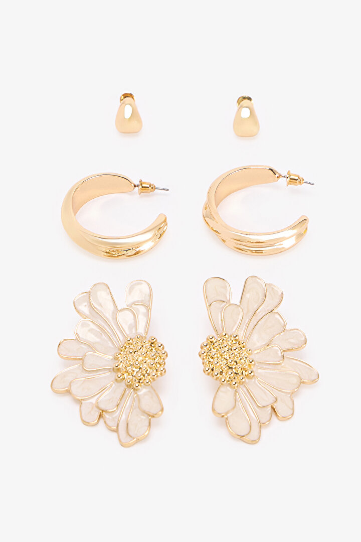 Altın Rengi Sandy Küpe Seti - 1